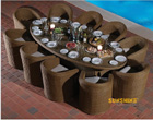 Set de jantar Rattan