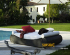 Rattan Piscina Lounger