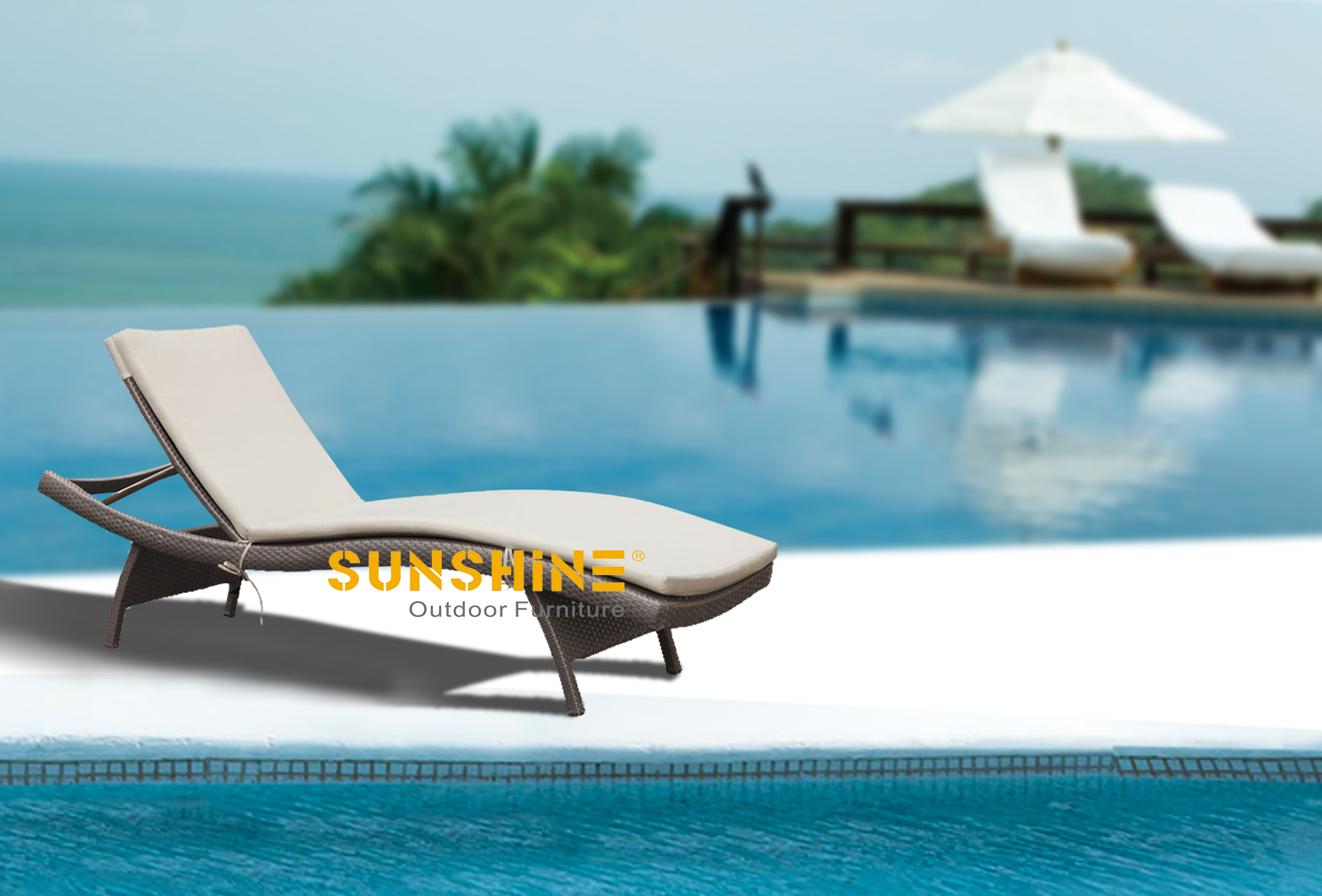 Rattan Sun Lounger